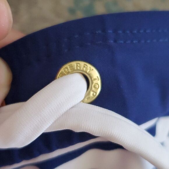 Sperry Top Sider Navy Blue & White Striped Nautical Tankini Bathing Suit Size S - Picture 4 of 15